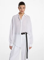 Linen Crepe Gauze Boyfriend Shirt