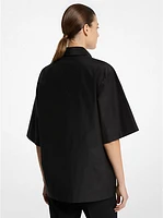 Silk and Cotton Taffeta Camp Shirt