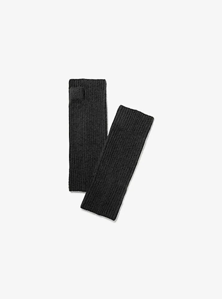 Ribbed Cashmere Fingerless Gloves