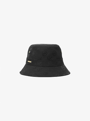 Logo Embossed Stretch Cotton Bucket Hat