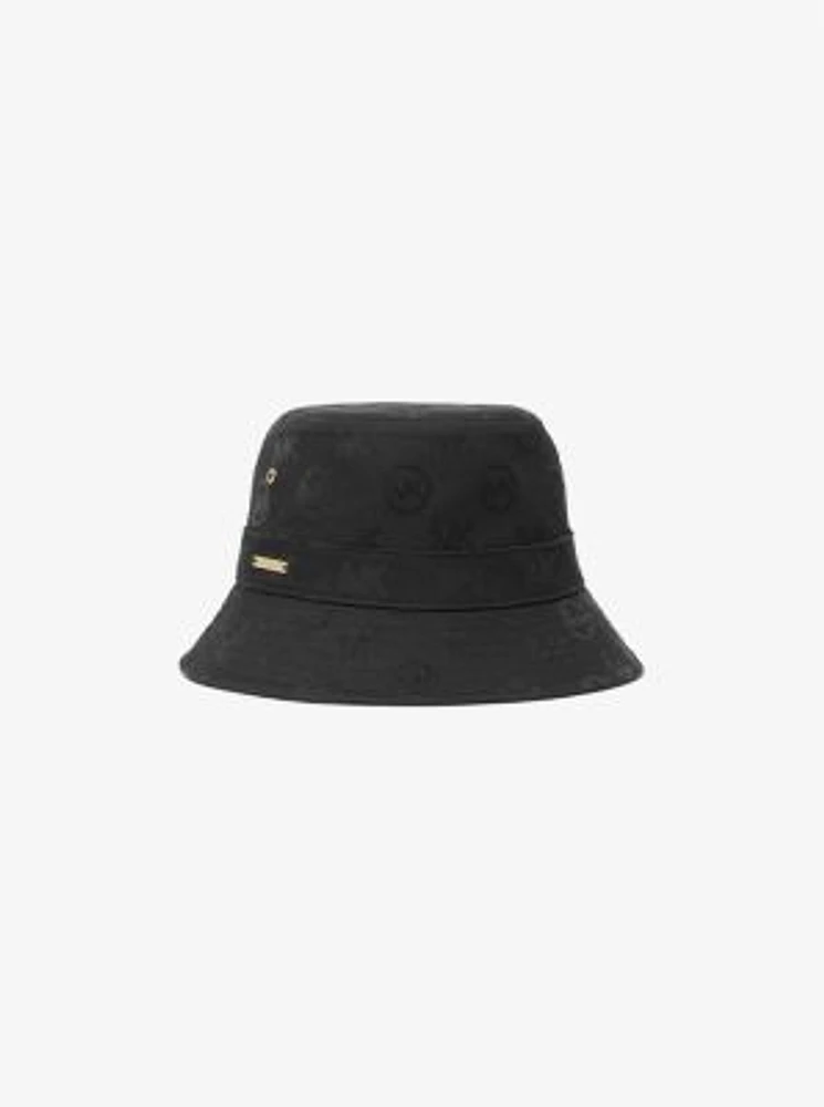 Logo Embossed Stretch Cotton Bucket Hat