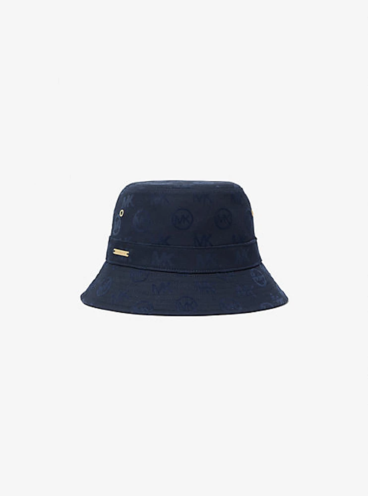 Logo Embossed Stretch Cotton Bucket Hat