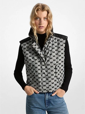 Logo Jacquard Puffer Vest