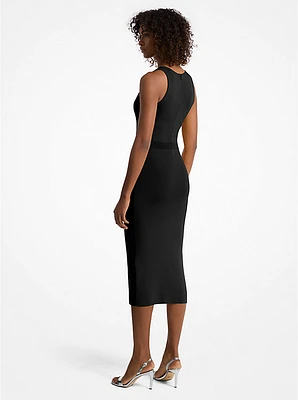 Stretch Viscose Blend Midi Tank Dress
