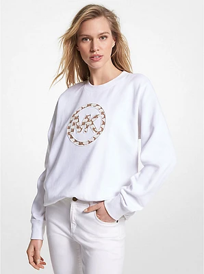 Logo Charm Cotton Blend Sweatshirt