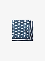 Polka Dot Signature Logo Satin Twill Scarf
