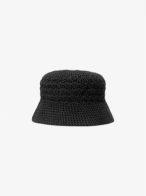 Crocheted Cotton Blend Bucket Hat