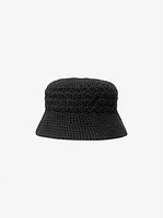 Crocheted Cotton Blend Bucket Hat