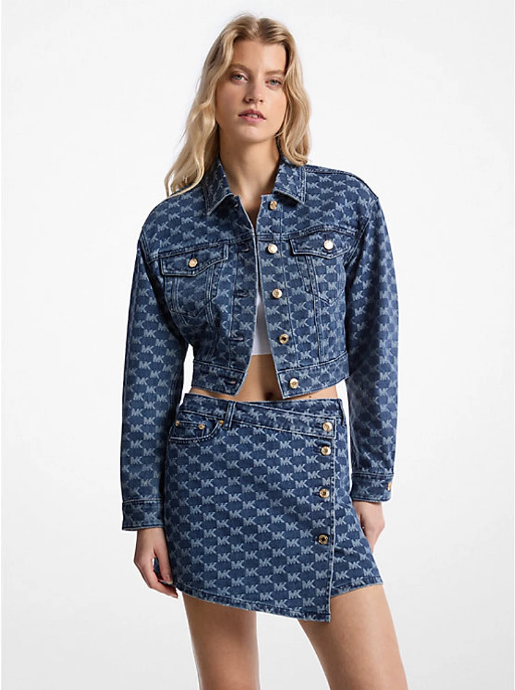 Logo Jacquard Denim Jacket