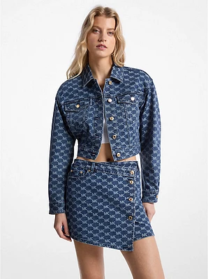 Logo Jacquard Denim Jacket