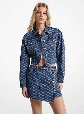 Logo Jacquard Denim Jacket