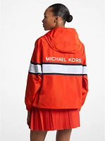 Striped Ciré Half-Zip Jacket
