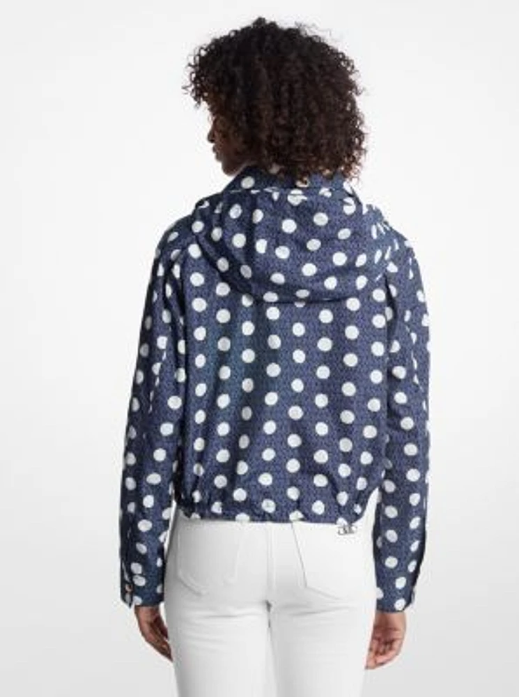 Polka Dot Signature Logo Ciré Jacket