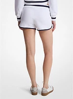 Cotton Blend Knit Shorts