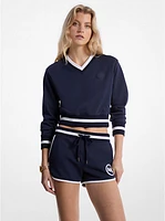 Cotton Blend Knit Sweater