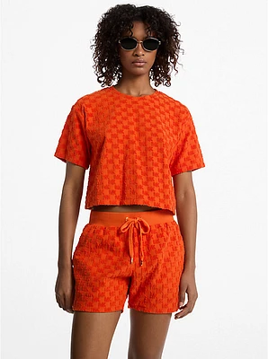 Oversized Logo Jacquard Terry Shirt