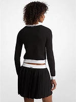 Viscose Blend Snap Cardigan