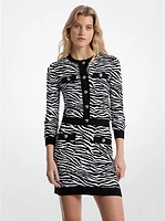 Zebra Jacquard Cropped Jacket