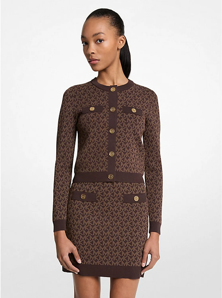 Logo Jacquard Cropped Jacket