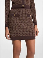 Logo Jacquard Knit Skirt