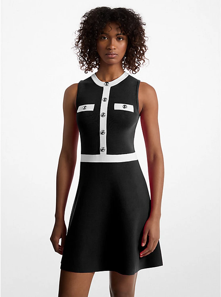 Viscose Blend Snap Dress