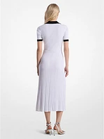Stretch Knit Polo Dress