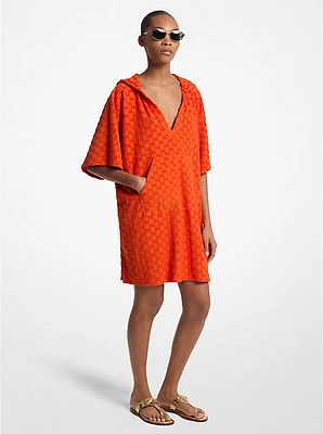 Logo Embossed Cotton Terry Coverup