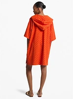 Logo Embossed Cotton Terry Coverup