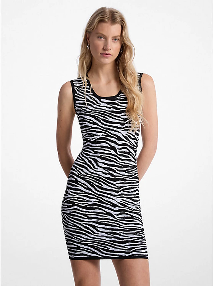 Zebra Print Knit Dress