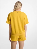 Logo Jacquard Knit Short-Sleeve Sweatshirt