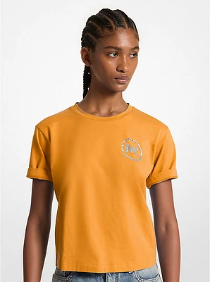 Embellished Logo Organic Cotton T-Shirt