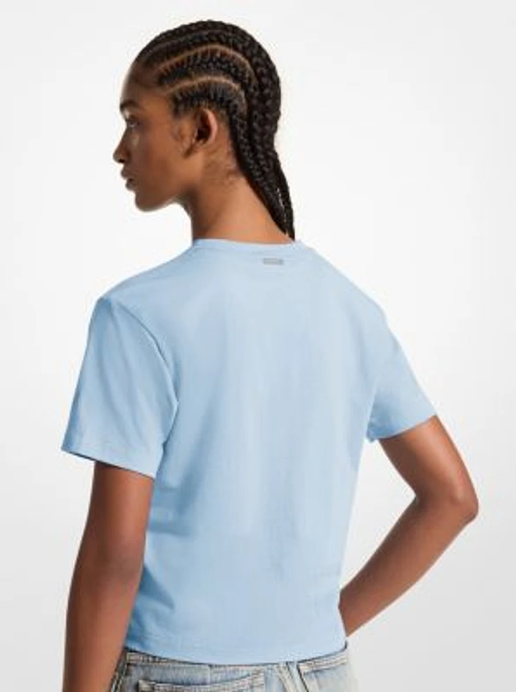 Embellished Logo Organic Cotton T-Shirt