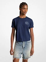 Embellished Logo Organic Cotton T-Shirt