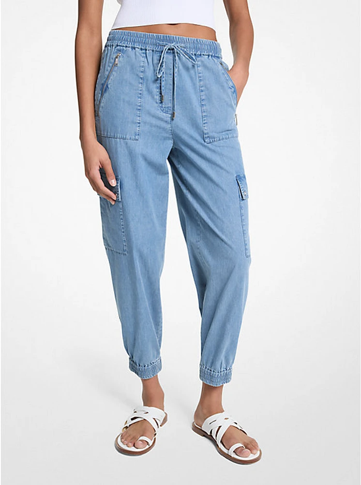 Denim Cargo Pants