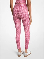 Logo Print Stretch Knit Leggings