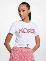 Tile Print Logo Ring T-Shirt