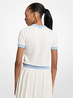 Logo Knit Short-Sleeve Sweater