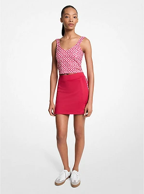 Stretch Knit Logo Tape Mini Skort