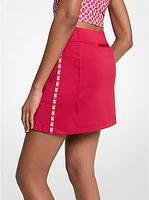 Stretch Knit Logo Tape Mini Skort