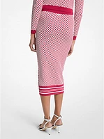 Tile Jacquard Midi Skirt
