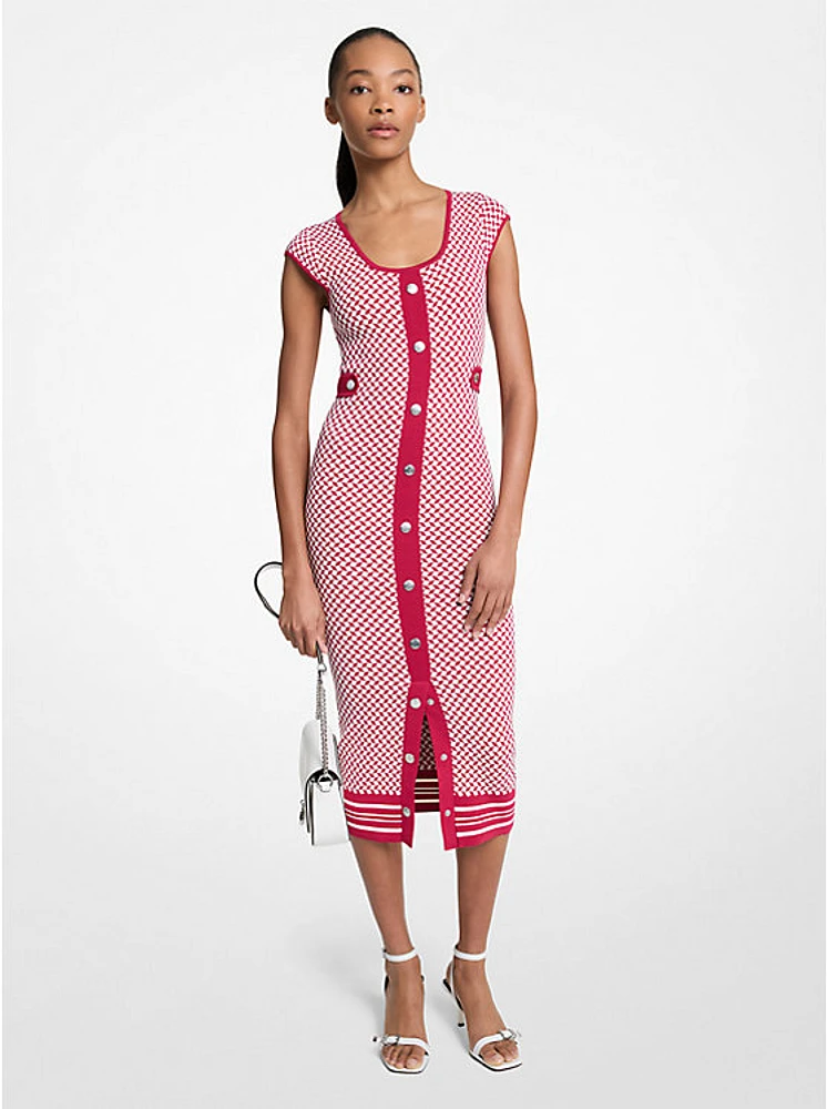 Tile Jacquard Midi Dress
