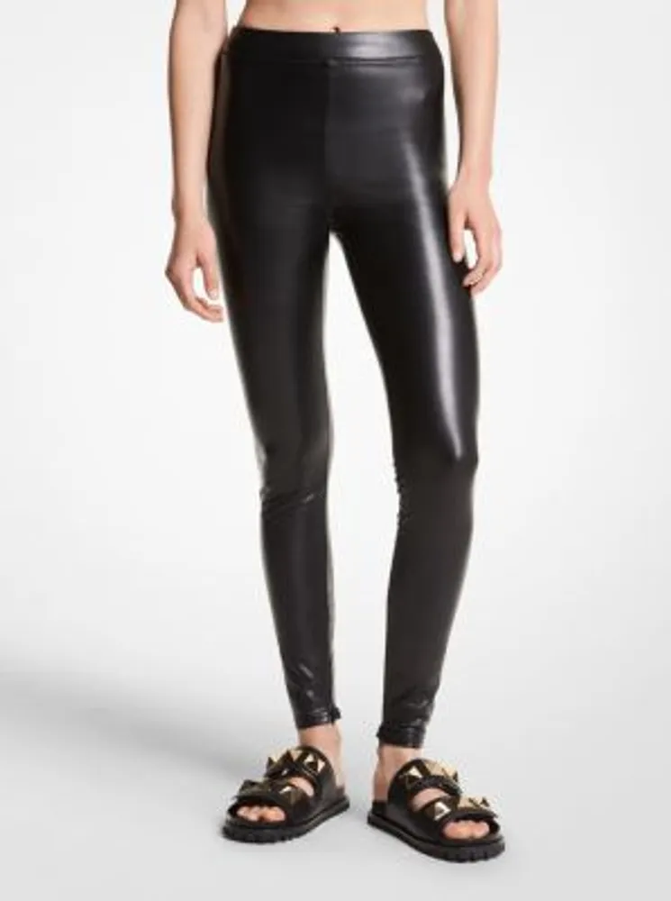 Coated Stretch Leggings