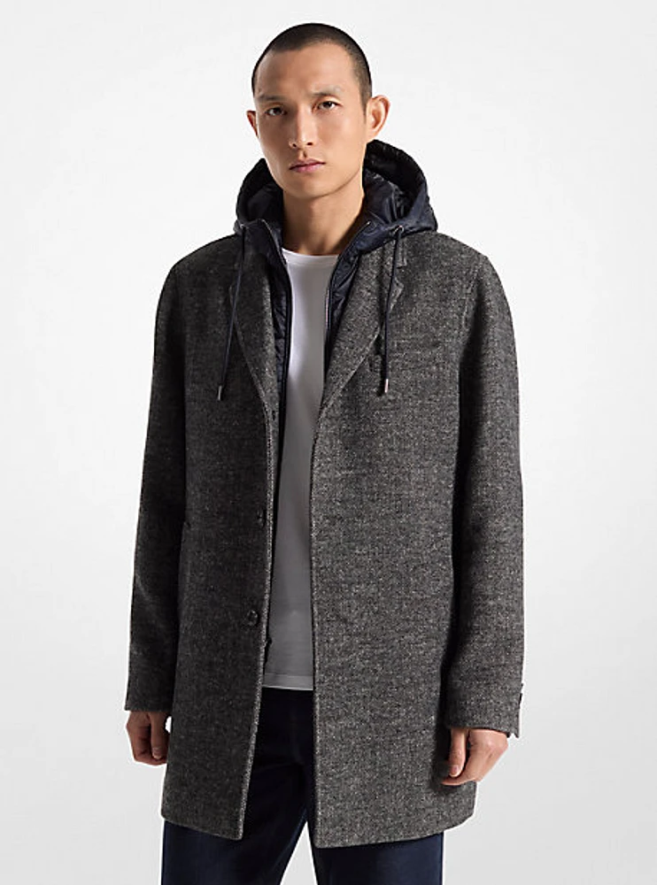 Coatbridge 2-in-1 Herringbone Wool Blend Coat