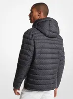 Logo Print Quilted Nylon Puffer Jacket