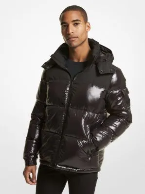 Roseville Quilted Ciré Nylon Puffer Jacket