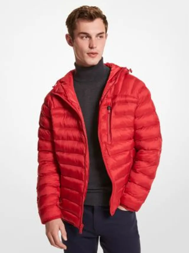 Michael Kors Ciré Nylon Puffer Jacket Red XS - Yahoo Shopping