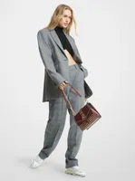 Check Stretch Wool Boyfriend Blazer