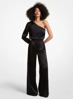 Satin Wide-Leg Pants