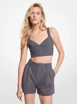 Wool Flannel Blend Bra Top