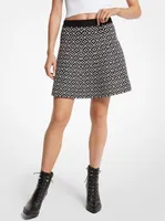 Logo Jacquard A-Line Skirt